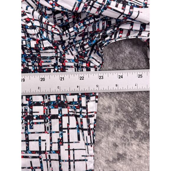 Robert Graham Shirt Medium Mens Classic Flip Cuff White Abstract Geometric - Picture 4 of 8